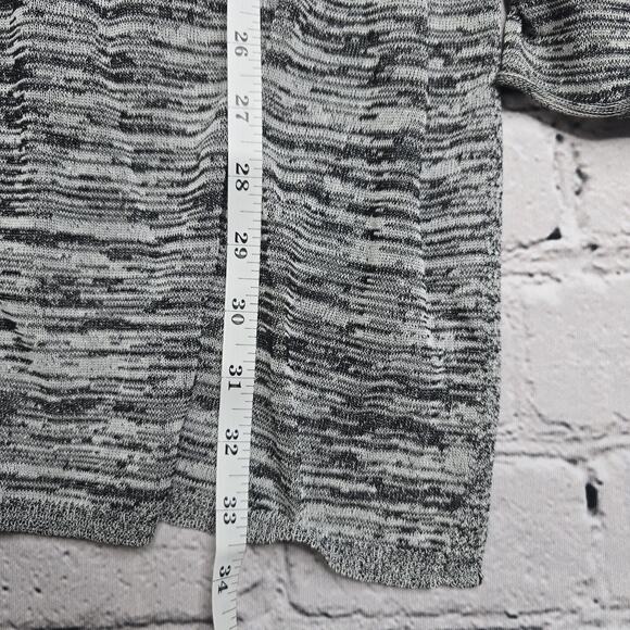 Babaton With Linen Blend Black White V-Neck Tunic Knit Top Size Large - Picture 9 of 10